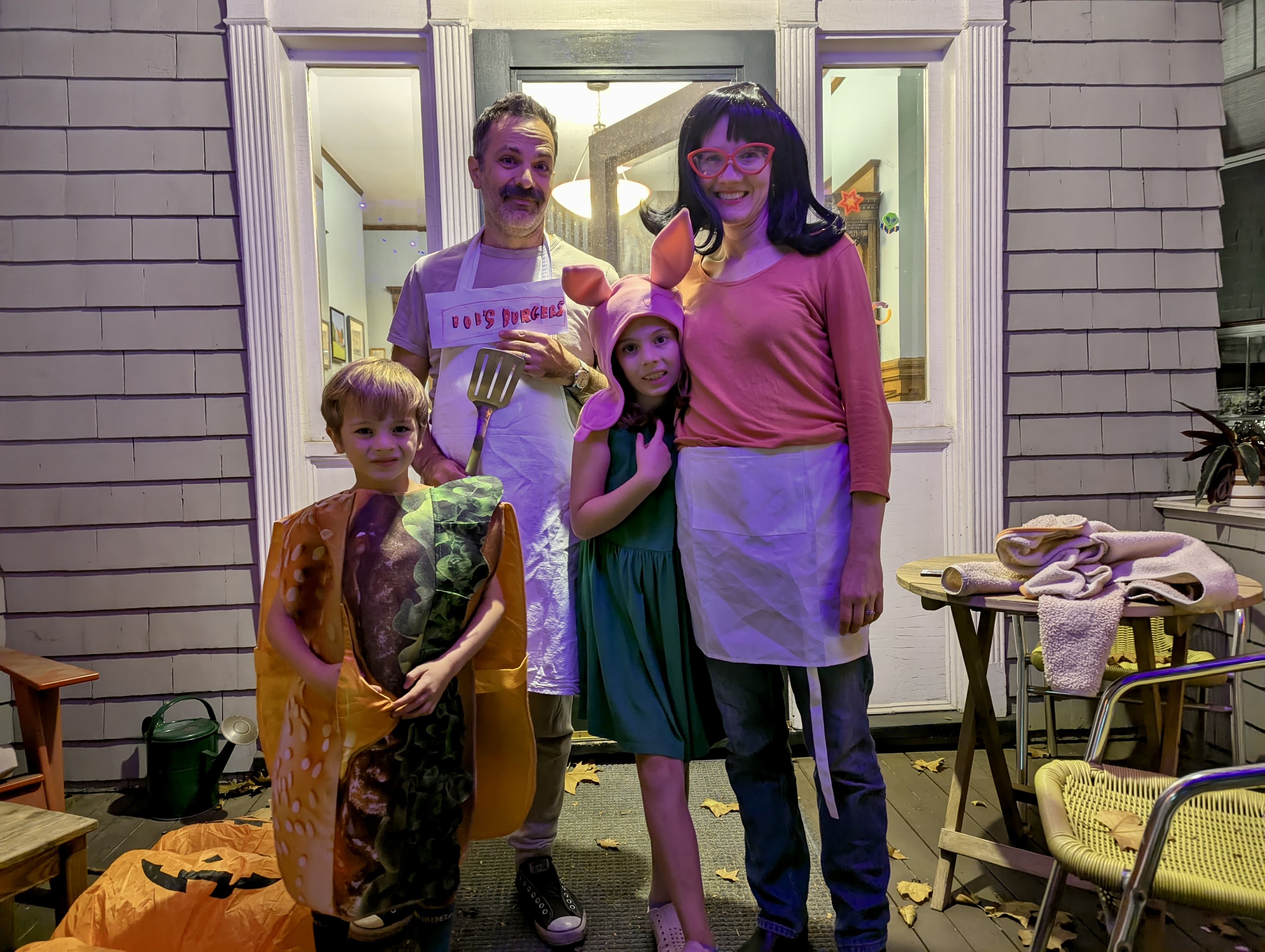The Stone family on Halloween